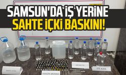 Samsun'da iş yerine sahte içki baskını!