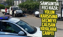 Samsun Tekkeköy'de kaza: Karşıya geçmek isteyen yayalara çarptı