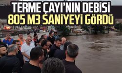 Terme Çayı’nın debisi 805 m3 saniyeyi gördü