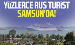 Yüzlerce Rus turist Samsun'da! Kruvaziyer gemi ile geldiler