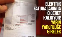 Elektrik faturalarında o ücret kalkıyor! Yarın yürürlüğe girecek