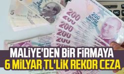 Maliye'den bir firmaya 6 milyar TL'lik rekor ceza