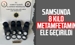 Samsun Atakum'da 8 kilo metamfetamin ele geçirildi