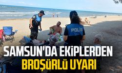 Samsun'da ekiplerden broşürlü uyarı