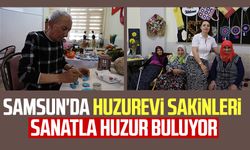 Samsun'da huzurevi sakinleri sanatla huzur buluyor