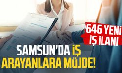 Samsun iş ilanları: Samsun'da iş arayanlara müjde! 646 yeni iş ilanı