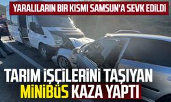 Tarım işlerini taşıyan minibüs kaza yaptı!