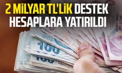 2 milyar TL’lik destek hesaplara yatırıldı