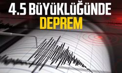 4.5 büyüklüğünde deprem