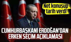 Cumhurbaşkanı Erdoğan'dan erken seçim açıklaması