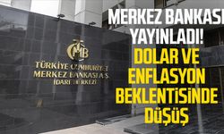 Merkez Bankası yayınladı! Dolar ve enflasyon beklentisinde düşüş