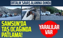 Samsun Tekkeköy'de taş ocağında patlama! Yaralılar var