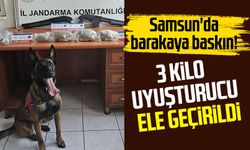 Samsun'da barakaya baskın! 3 kilo uyuşturucu ele geçirildi