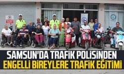 Samsun'da trafik polisinden engelli bireylere trafik eğitimi