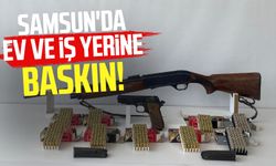 Samsun'da ev ve iş yerine baskın! Ruhsatsız silah ele geçirildi