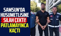 Samsun'da husumetlisine silah çekti, patlamayınca kaçtı