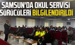 Samsun'da okul servisi sürücüleri bilgilendirildi