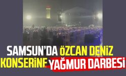 Samsun’da Özcan Deniz konserine yağmur darbesi