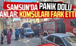 Samsun Bafra'da panik dolu anlar: Komşuları fark etti