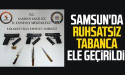 Samsun'da ruhsatsız tabanca ele geçirildi