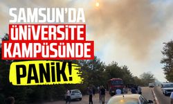 Samsun'da üniversite kampüsünde yangın!