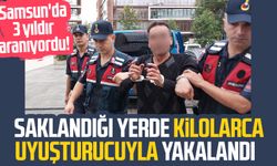 Samsun'da 3 yıldır aranıyordu! Saklandığı yerde kilolarca uyuşturucuyla yakalandı