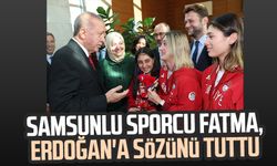 Samsunlu sporcu Fatma Damla Altın, Erdoğan'a sözünü tuttu