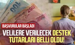 Velilere verilecek destek tutarları belli oldu! Başvurular başladı