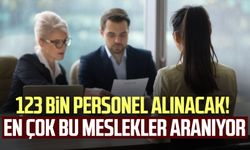 123 bin personel alınacak! En çok bu meslekler aranıyor