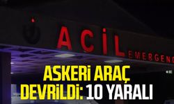 Askeri araç devrildi: 10 yaralı