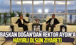 SBB Başkanı Halit Doğan'dan Rektör Fatma Aydın'a hayırlı olsun ziyareti