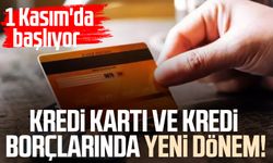 Kredi kartı ve kredi borçlarında yeni dönem! 1 Kasım'da başlıyor