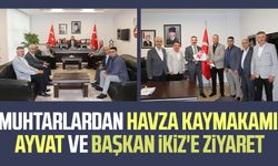 Muhtarlardan Havza Kaymakamı Ayvat ve Başkan İkiz'e ziyaret