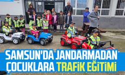 Samsun'da jandarmadan çocuklara trafik eğitimi