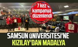 Samsun Üniversitesi'ne Kızılay'dan madalya