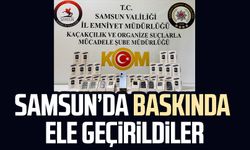 Samsun'da işyerine baskında ele geçirildiler!