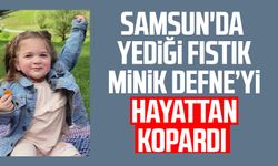 Samsun'da yediği fıstık Defne Kayadibi'ni hayatta kopardı