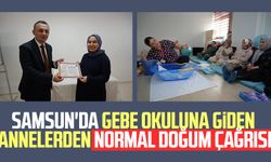 Samsun'da gebe okuluna giden annelerden normal doğum çağrısı