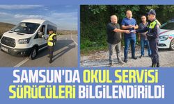 Samsun'da okul servisi sürücüleri bilgilendirildi