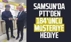 Samsun'da PTT'den 184'üncü müşteriye hediye