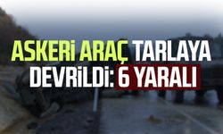 Askeri araç tarlaya devrildi: 6 jandarma personeli yaralandı