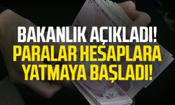 Bakanlık açıkladı! Paralar hesaplara yatmaya başladı