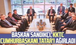 Başkan İbrahim Sandıkçı, KKTC Cumhurbaşkanı Ersin Tatar'ı ağırladı