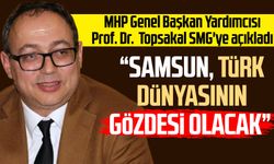 MHP Genel Başkan Yardımcısı Prof. Dr. İlyas Topsakal SMG'ye açıkladı