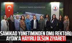 SAMİKAD yönetiminden OMÜ Rektörü Fatma Aydın'a hayırlı olsun ziyareti