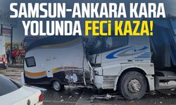 Samsun-Ankara kara yolunda feci kaza!