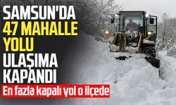 Samsun'da 47 mahalle yolu kar nedeniyle ulaşıma kapandı