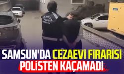 Samsun'da cezaevi firarisi polisten kaçamadı