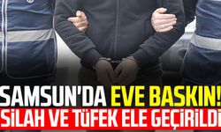 Samsun'da eve baskın! Silah ve tüfek ele geçirildi