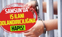 Samsun'da iş ilanı dolandırıcılığına hapis!